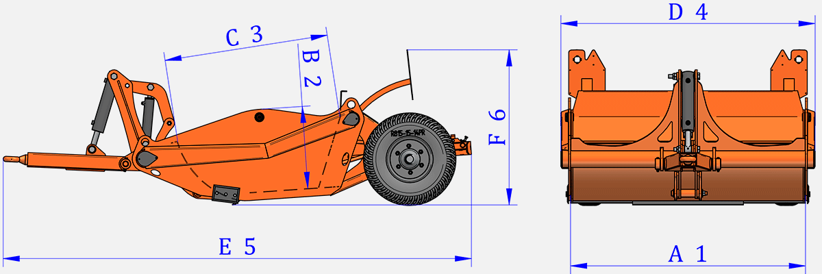 Hydraulic push scraper TH23