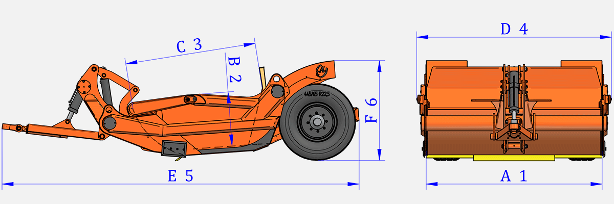 Hydraulic push scraper TH38