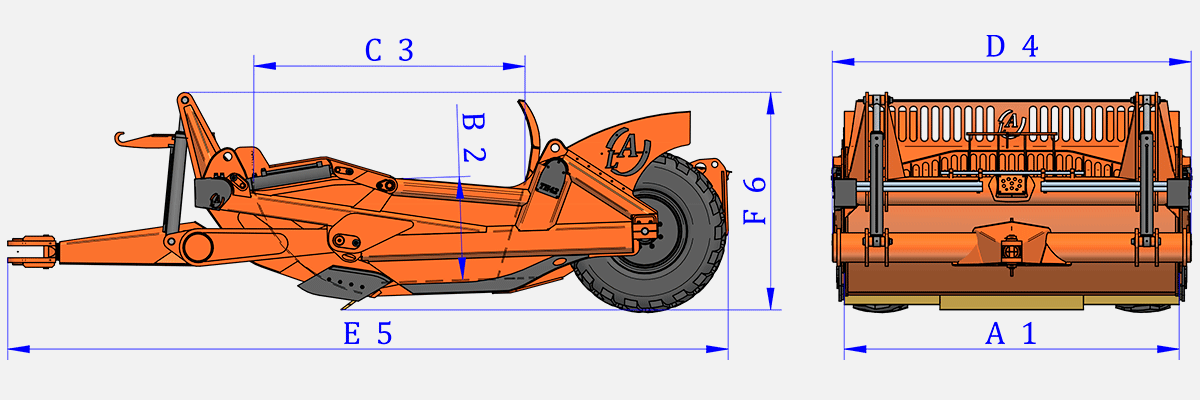 Scraper à poussée hydraulique TH42-BP