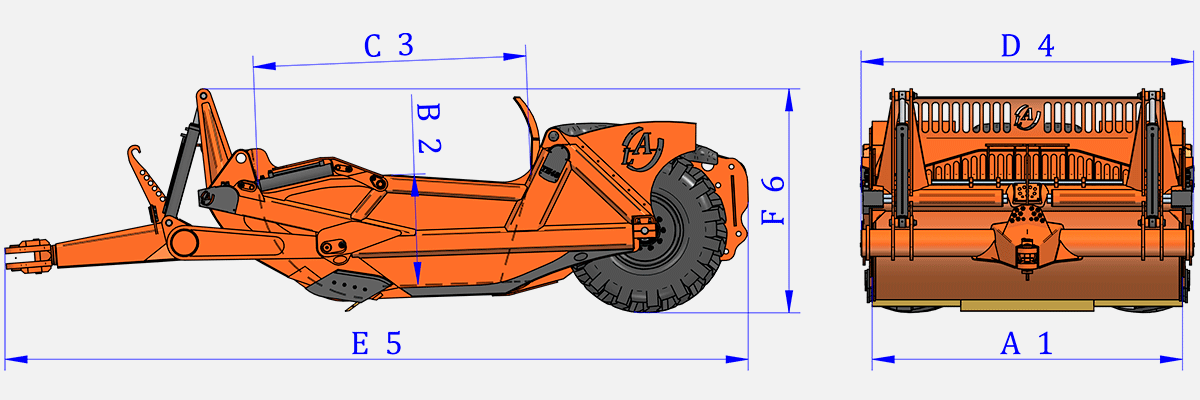 Hydraulic push scraper TH48-BP