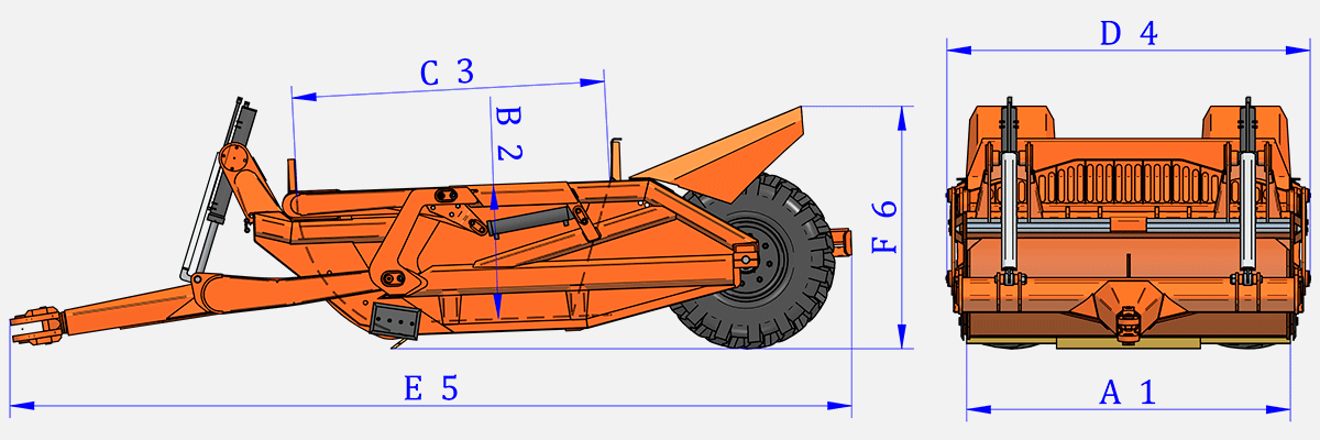 Hydraulic push scraper TH66