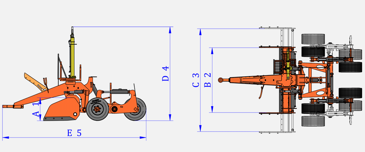 Lame niveleuse laser double contrôle 1800CC-DC