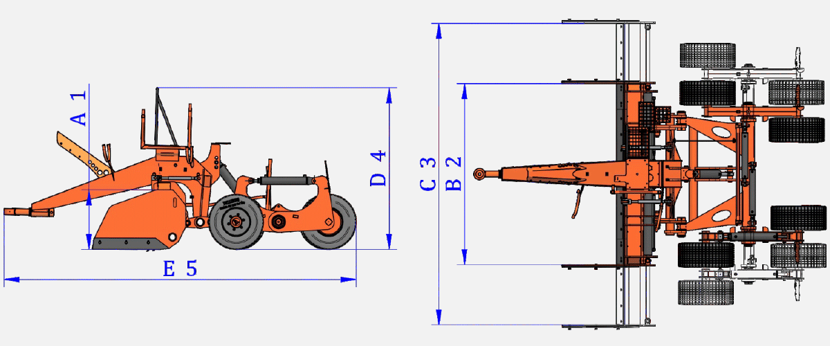 Laser leveling swan-neck 2500CC-2750CC-3000CC