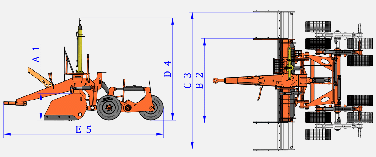 Laser leveling swan-neck for double control 2500CC-DC 2750CC-DC 3000CC-DC