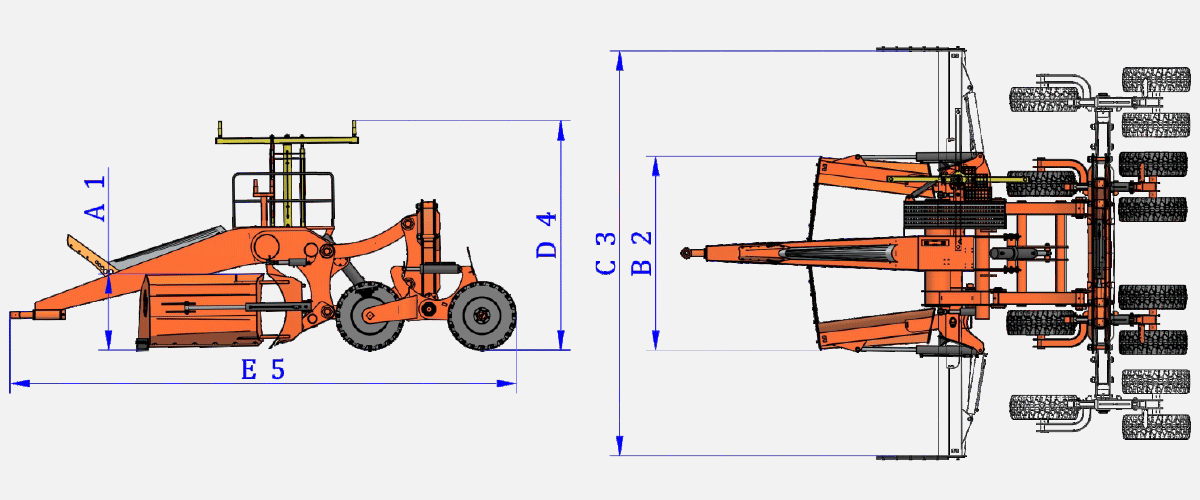 Laser leveling swan-neck for double control V-6000CCG-DC V-7000CCG-DC